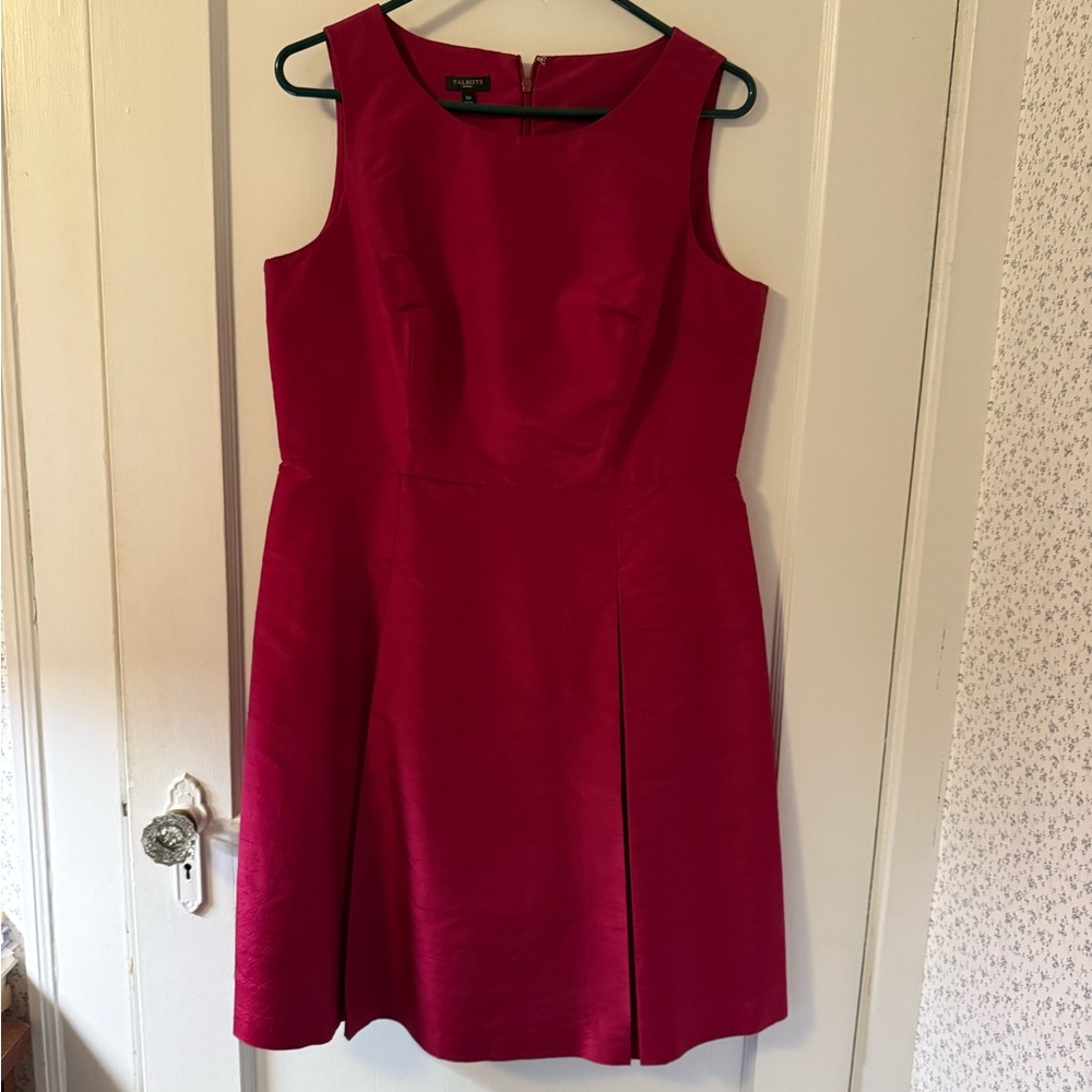 Red A-Line Silk Dress & Jacket